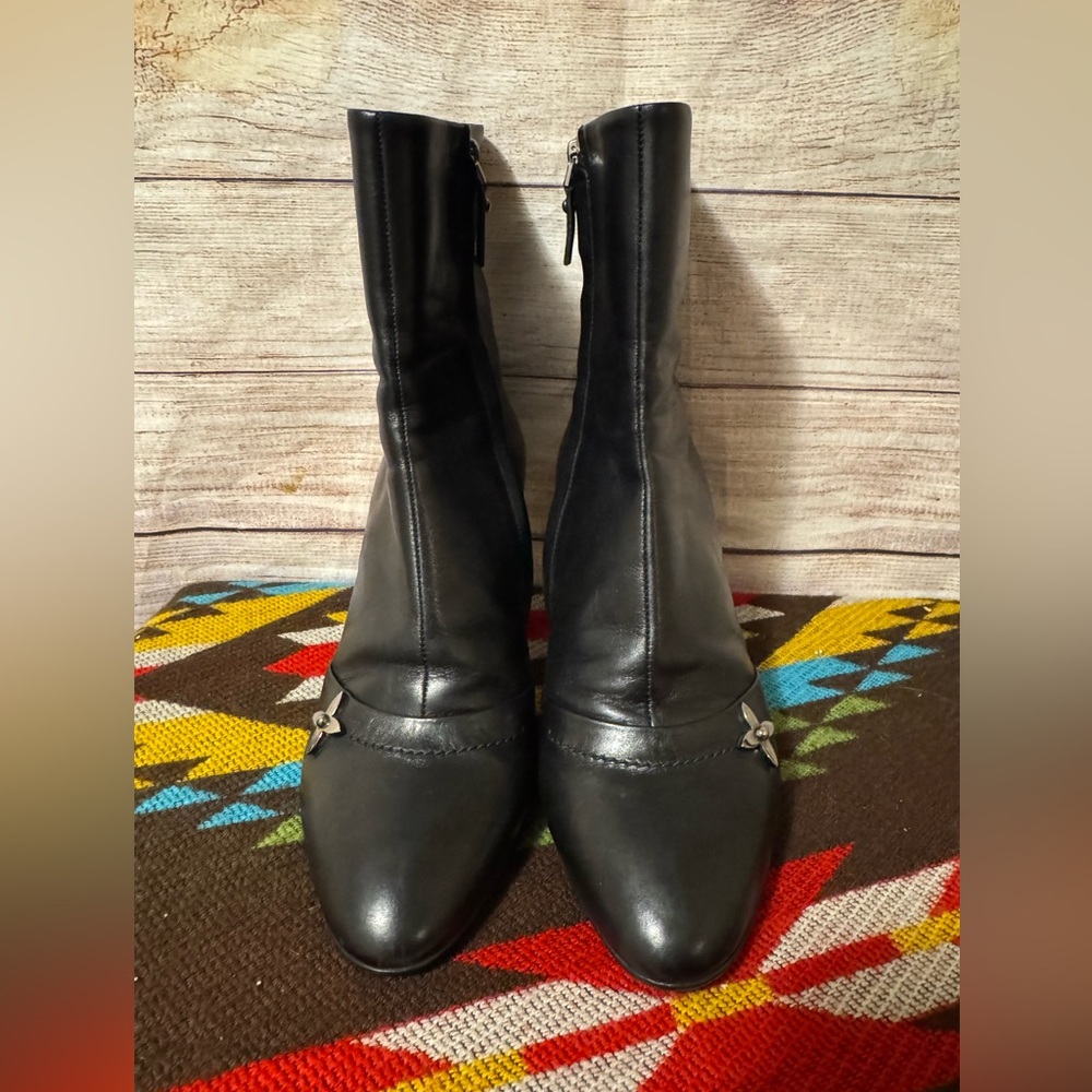 Louis Vuitton Black Leather Zipper Detail Booties Size 39 EU🔥 - Picture 1 of 12
